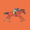 Horse racing illustration