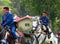 Horse racing at local community as traditional game, Ecuador