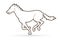 Horse racing running cartoon graphic