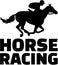 Horse racing silhouette with word