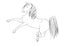 Horse Rear Line Art Equine Horses Stallion Black White Drawing