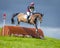 Horse rider competing in Cross Country Event.