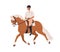 Horse rider. Equestrian riding horseback, stallion. Equine animal walking horseriding. Horseman in hat in saddle, steed