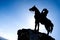 Horse rider silhouette