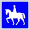 Horse riders allowed road sign