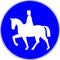 Horse riders allowed road sign