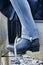 Horse riding boot in stirrup