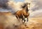 Horse Running in the Desert: A Portrait of Power and Beauty