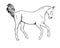 Horse running png design ~