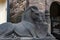 Horse sculpture at building entrance of Scottish National War Memorial inside Edinburgh Castle, Scotland, UK