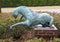 Horse sculpture in Byrd Park in the small city University Park in Dallas County, Texas