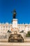 Horse sculpture of King Philip IV in Madrid, Spain. Copy space for text. Vertical.