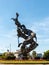 Horse sculpture in Spain Square Plaza de Espana of Vigo city,