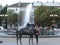 Horse sculpture by Vladimir Ivanovich Zhbanov at Komarovsky marketplace in Minks Belarus