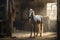A Horse in the Serene Setting of the Stable. Generative By Ai