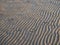 Horse shoe imprints on a warm sand illuminated at sunset. Warm tone. Horse riding sport concept