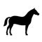 Horse silhouette vector icon