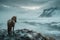 Horse stands against breathtaking Icelandic backdrop, creating stunning landscape