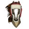 Horse, steed, courser. Portrait of wild animal. Boxing helmet.