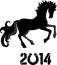 Horse, symbol of 2014 year