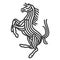 Horse symbol art style. Line vector illustrate.
