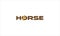 Horse text with icon flat minimalist flat logo design