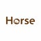 Horse text with icon head of horse