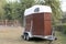 Horse trailer. vehicle for horse transportation Travel with animals