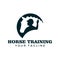 Horse training logo design template