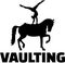 Horse Vaulting silhouette with word