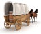 Horse wagon with barrels