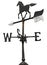 Horse weathervane with wind direction arrow