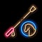 Horse Whip Tool neon glow icon illustration