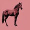 Horse And Wine: Minimalist Illustration With Dignified Poses