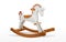 the horse is a wooden toy swinging made of wood painted with environmental paint a beautiful