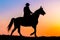 Horseback riding in the sunset