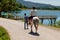 Horseback riding tourism near the lake Daday District, Kastamonu, Turkey