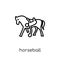 horseball icon. Trendy modern flat linear vector horseball icon