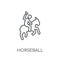 horseball linear icon. Modern outline horseball logo concept on