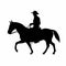 Horsemen black icon on white background. Horsemen silhouette