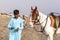 Horsemen in Karachi Beach, Pakistan