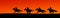 Horsemen Silhouette Panorama (clipping paths)