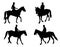 Horsemen silhouettes