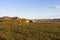 Horses against background mountains