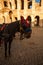 Horses carriage in front of the Colosseum, Rome, Italy