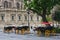 Horses and carts outside of Seville cathedral