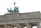 Horses and the quadriga over the Brandenburg Gate in Berlin in G