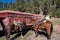 Horses saddled up at a corral at the Willow Creek Recreation Area, for a hunting trip