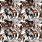 Horses seamless pattern. Wild western background. equestrian illustration.