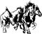 Horses Stampeding Illustration